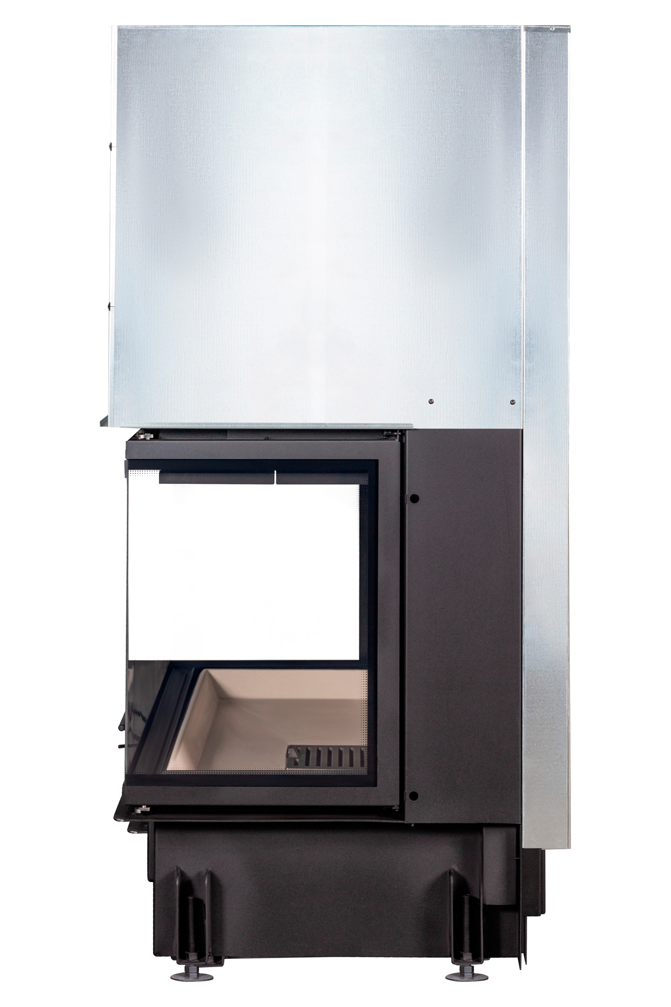 Каминная топка панорамная с тремя стеклами EcoKamin Дельта 1200Р