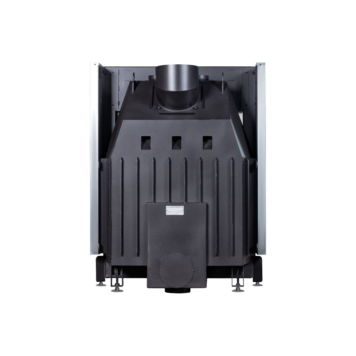 Каминная топка с черным шамотом и футеровкой Экокамин Вега 1000KB