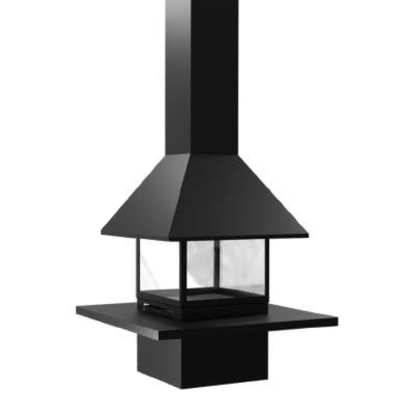 Камин островной панорамный Aves 40 Форли