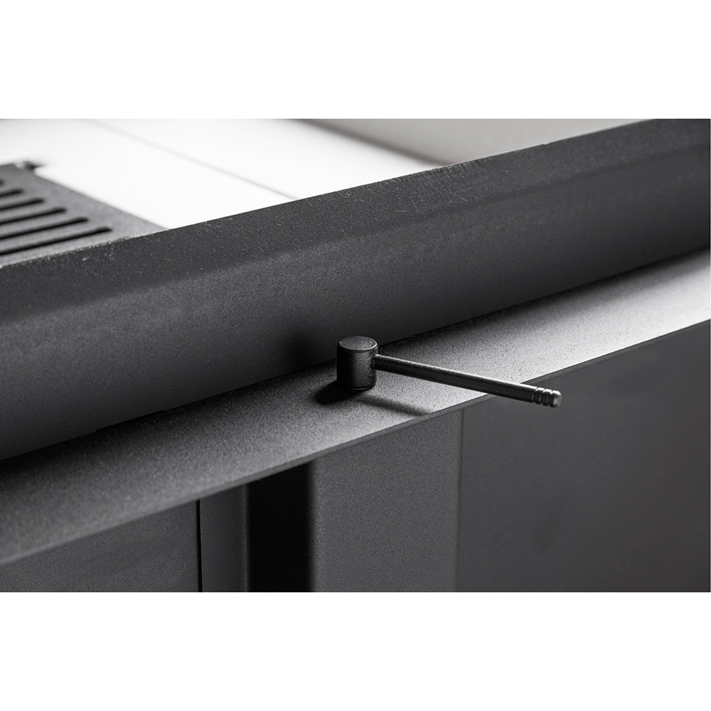 Каминная топка с угловым стеклом и подовым горением Экокамин Дельта 800LР