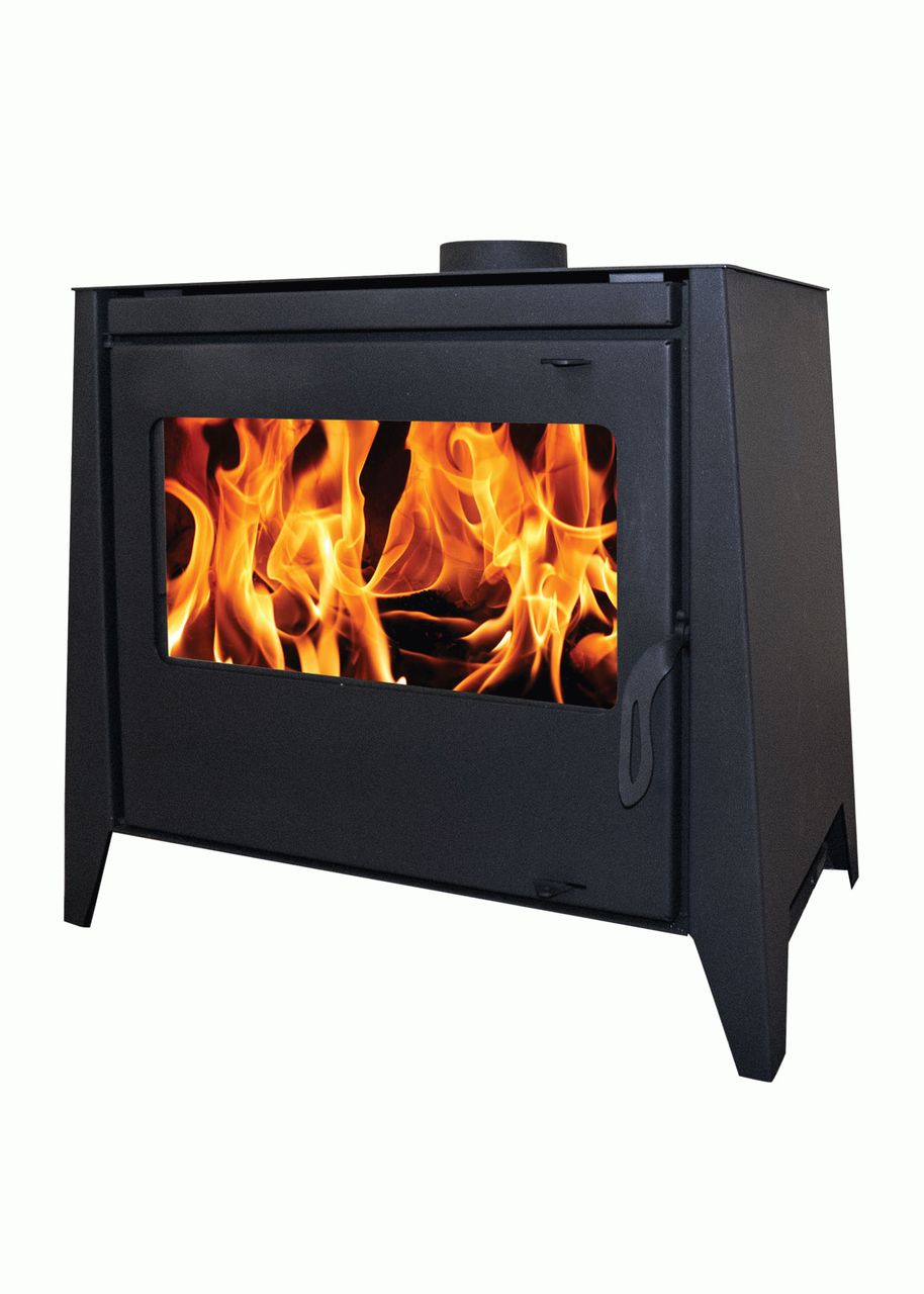 Печь-камин пристенный черный EcoKamin Бавария 12 PK187 купить в Санкт-Петербурге