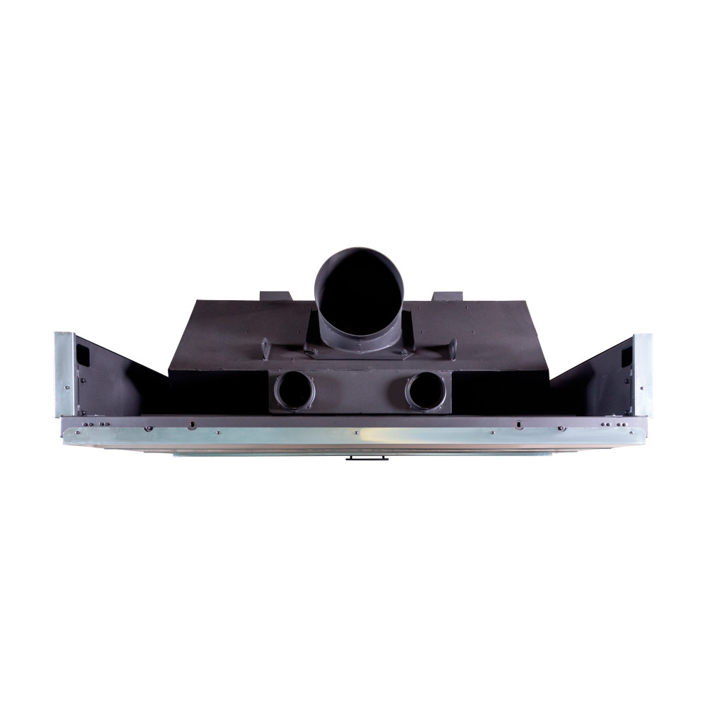 Каминная топка пристенная с подовым горением и черным шамотом EcoKamin Вега 1600B