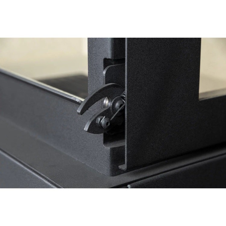 Печь-камин пристенный черный с панорамным стеклом Экокамин Крит KK004