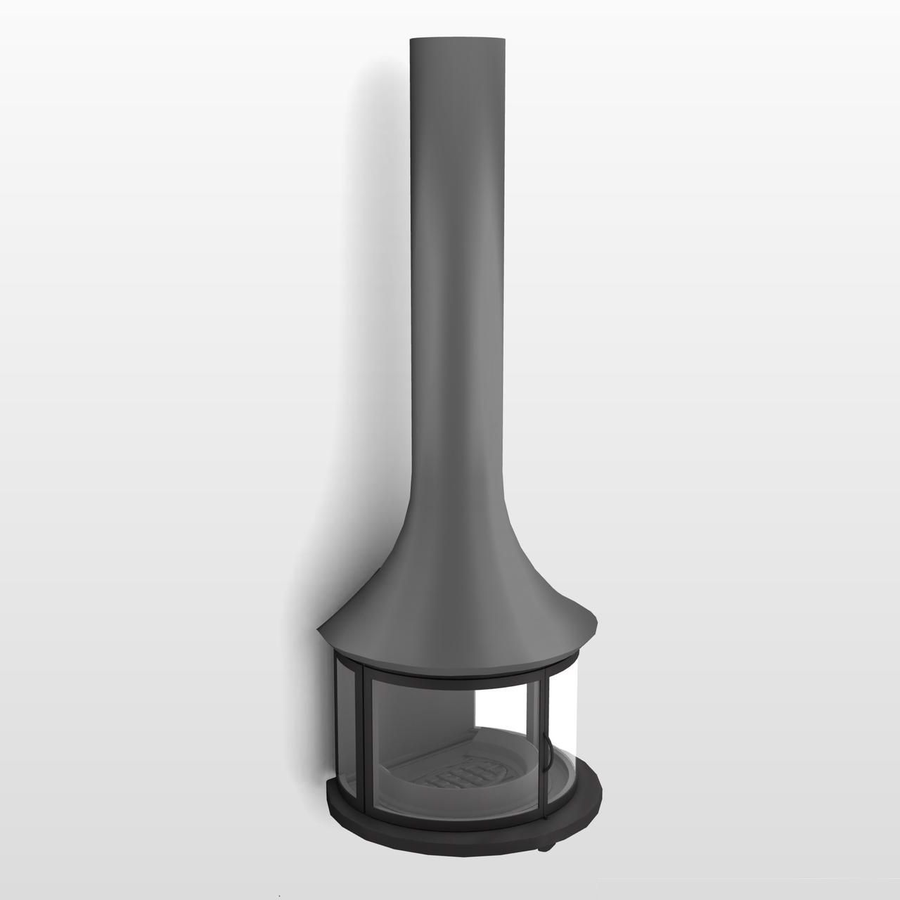 Камин пристенный со стеклом и панорамным обзором Bordelet Lea 998