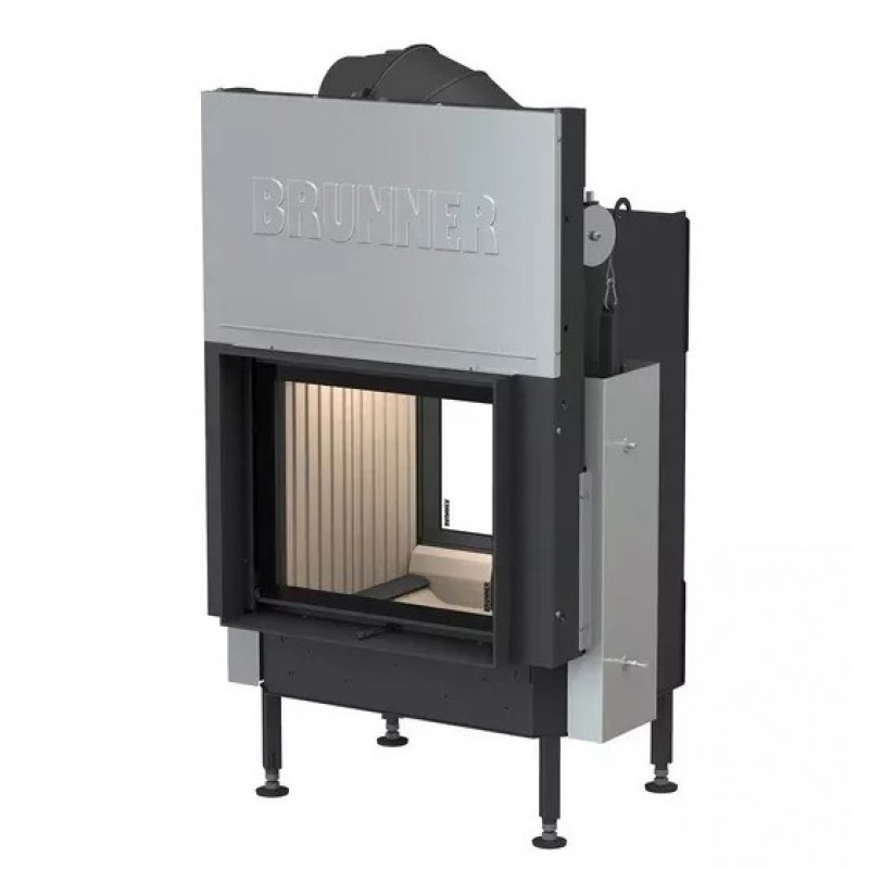 Каминная топка туннельная двухсторонняя с подъемной дверцей и боковым открыванием Brunner BKH Tunnel 42-50 ST-DT