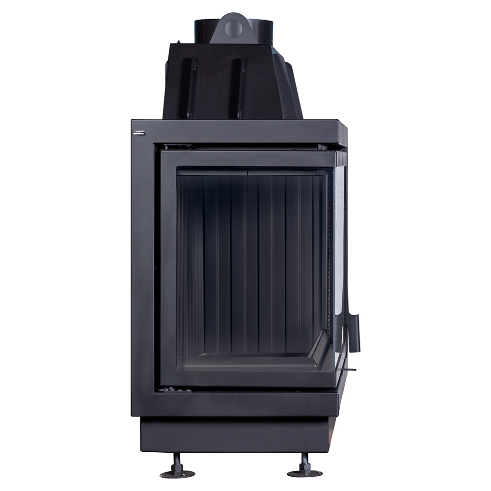 Каминная топка с двумя стеклами левая черный шамот EcoKamin Альфа 800LB
