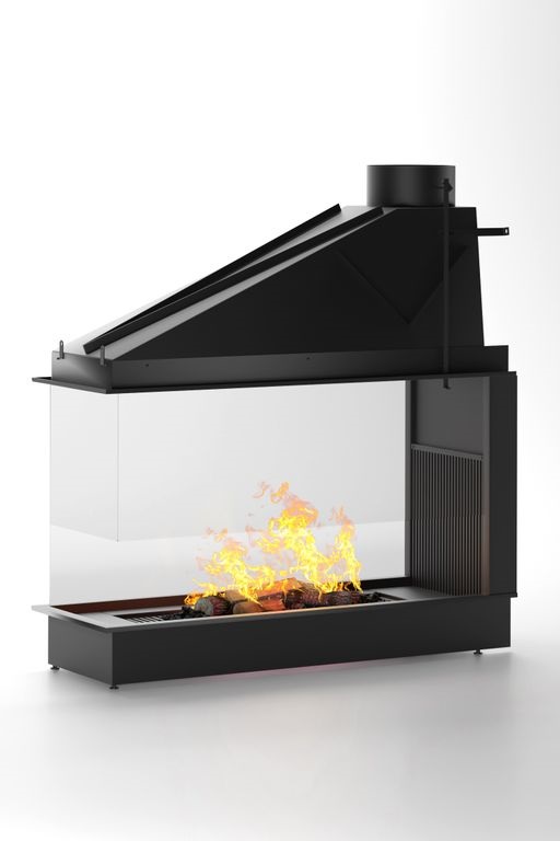 Каминная топка с тремя стеклами OpenFire Jirgal