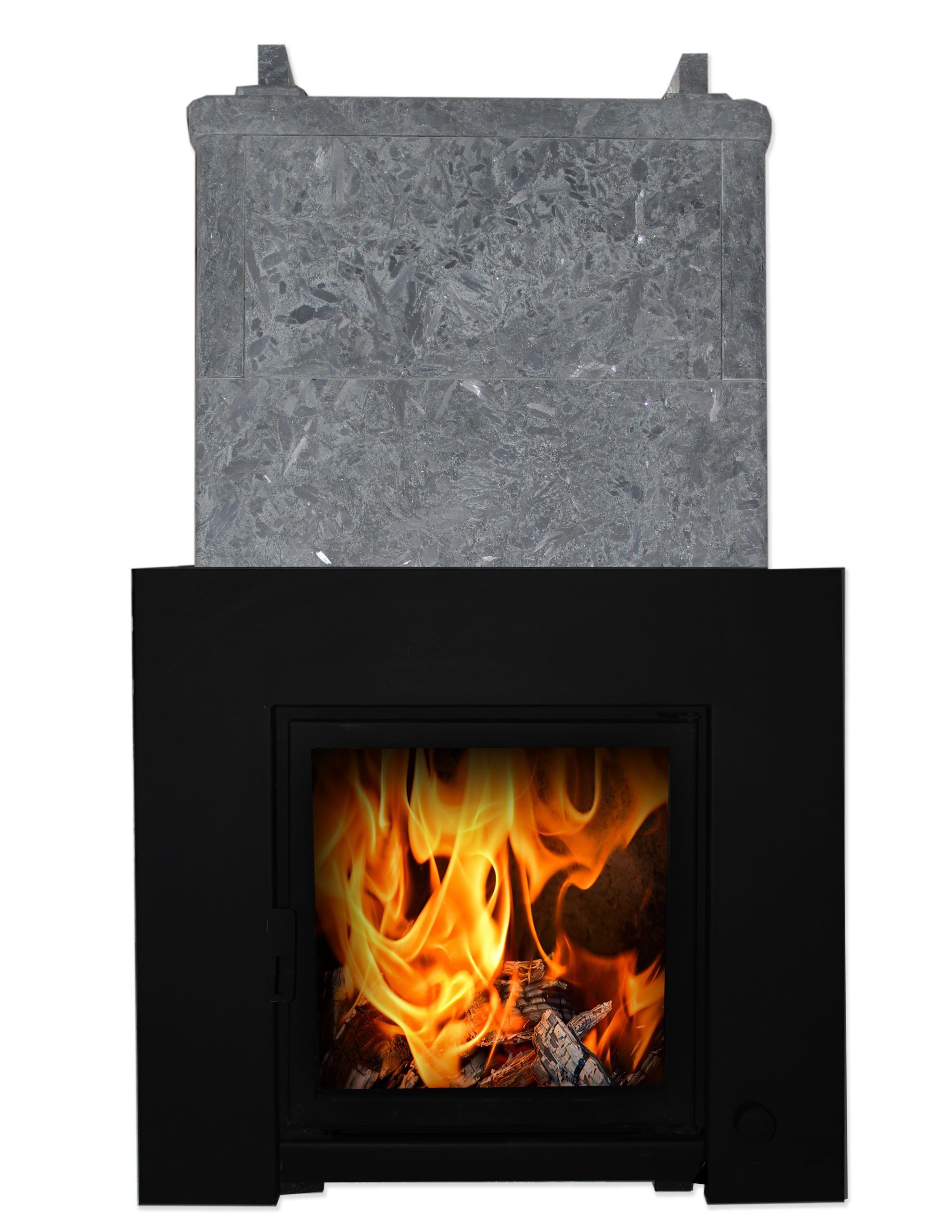 Печь для бани с выносной топкой и облицовкой из серпентинита Talkorus Онего 25 SA-150