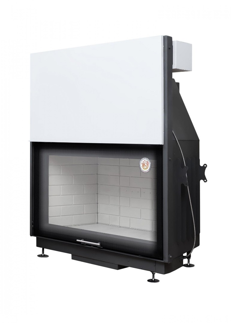 Каминная топка пристенная с подовым горением и футеровкой под кирпич Экокамин Вега 1200P купить в Санкт-Петербурге