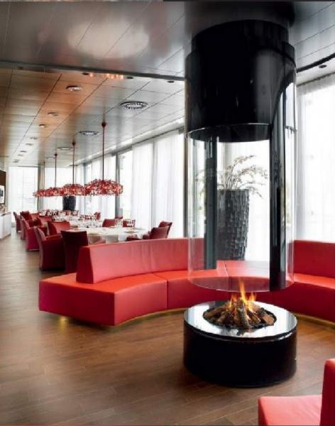 Дровяная печь-камин стальная с верхним подключением Boley 186