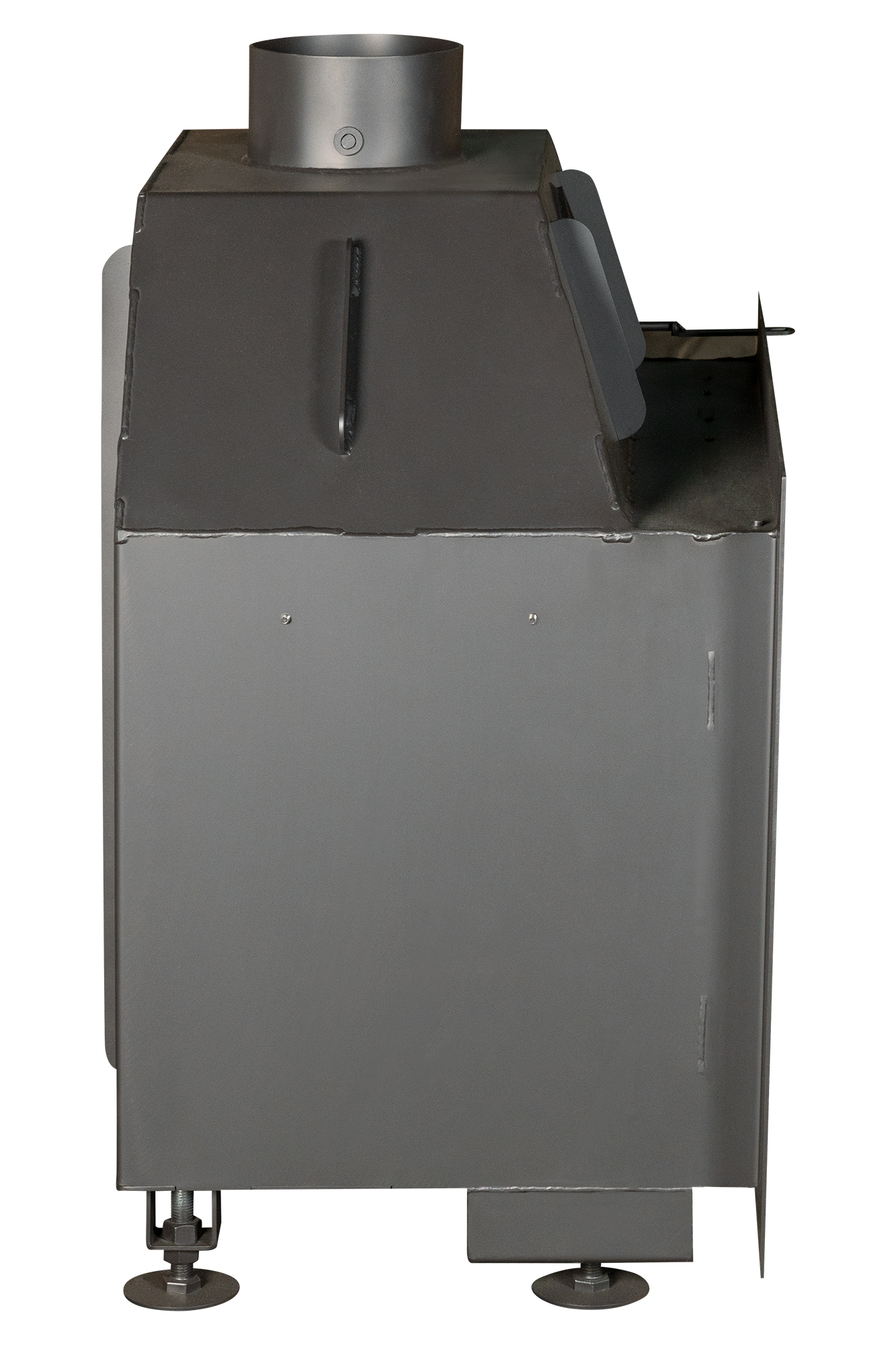 Каминная топка подовая черная EcoKamin Омега 700