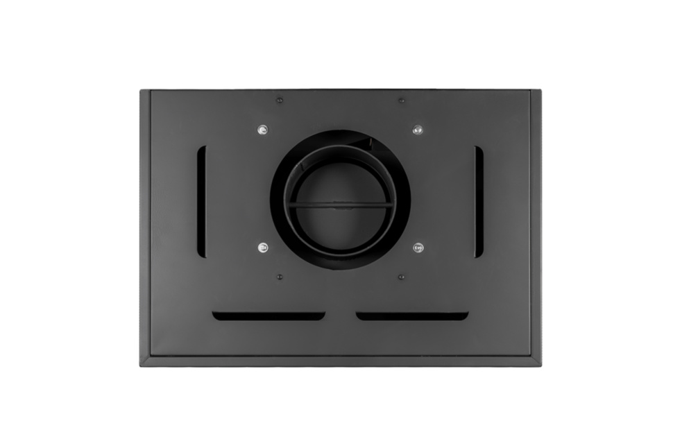 Камин на дровнике черный шамот EcoKamin МАДРИД