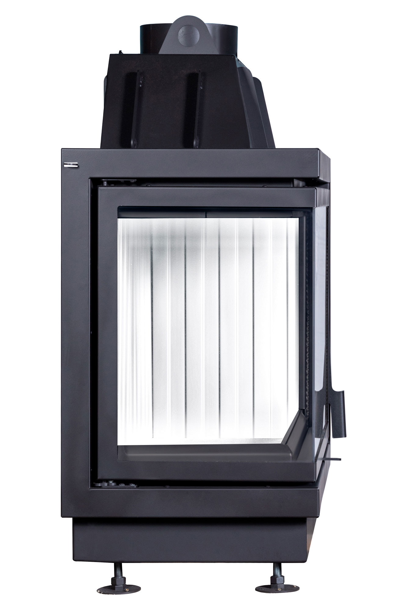 Топка каминная угловая с двумя стеклами левая EcoKamin Альфа 800L TA800L