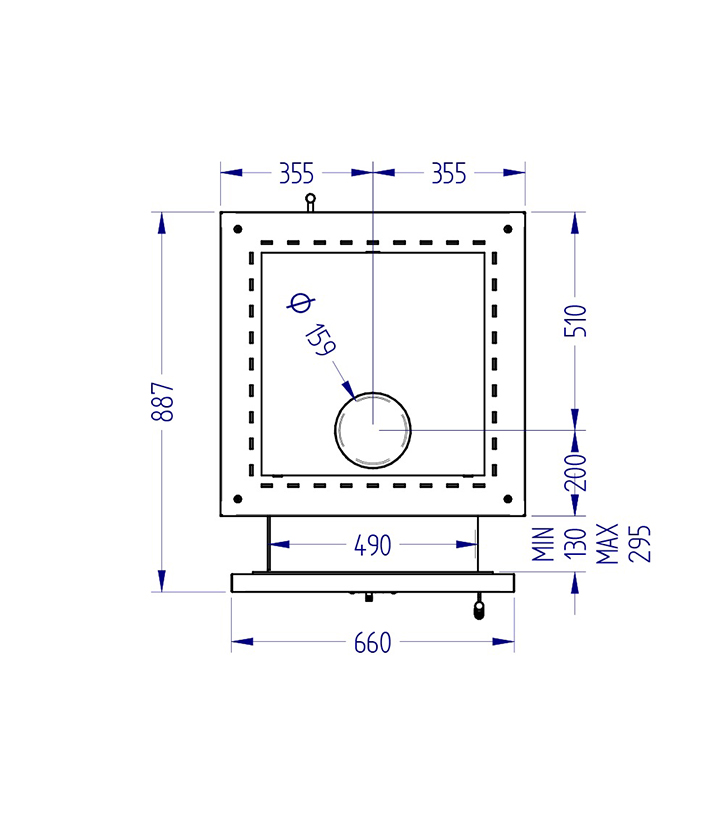 Печь банная дровяная в полной облицовке Klover RT 50-RV Эллипс
