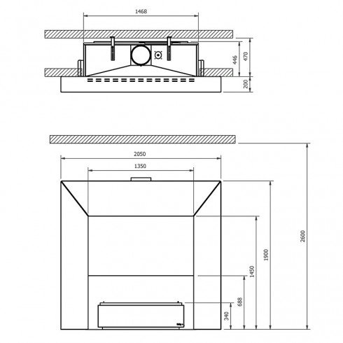 Камин пристенный Boley 215