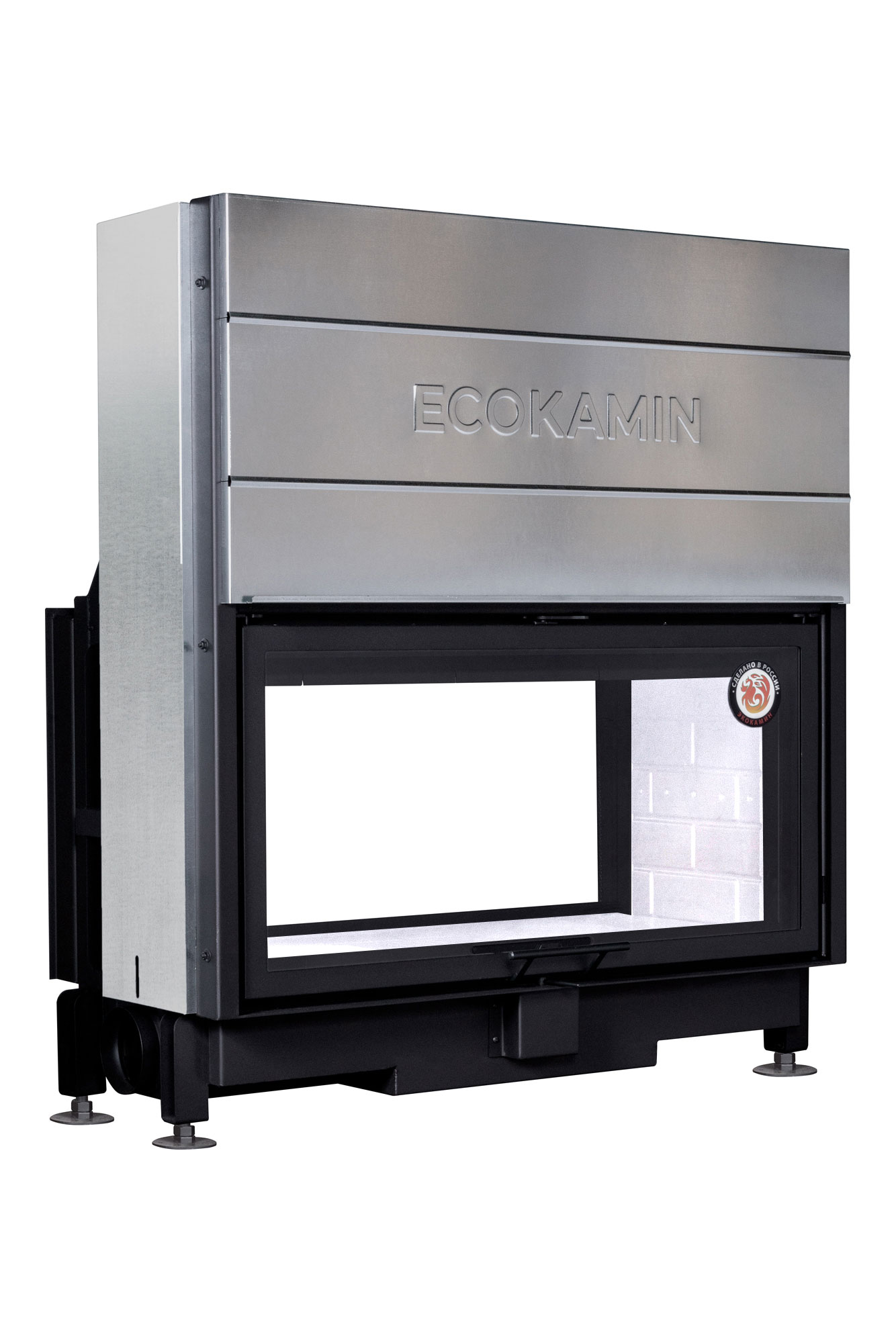 Каминная топка туннельная с шамотом EcoKamin Вега 1000T