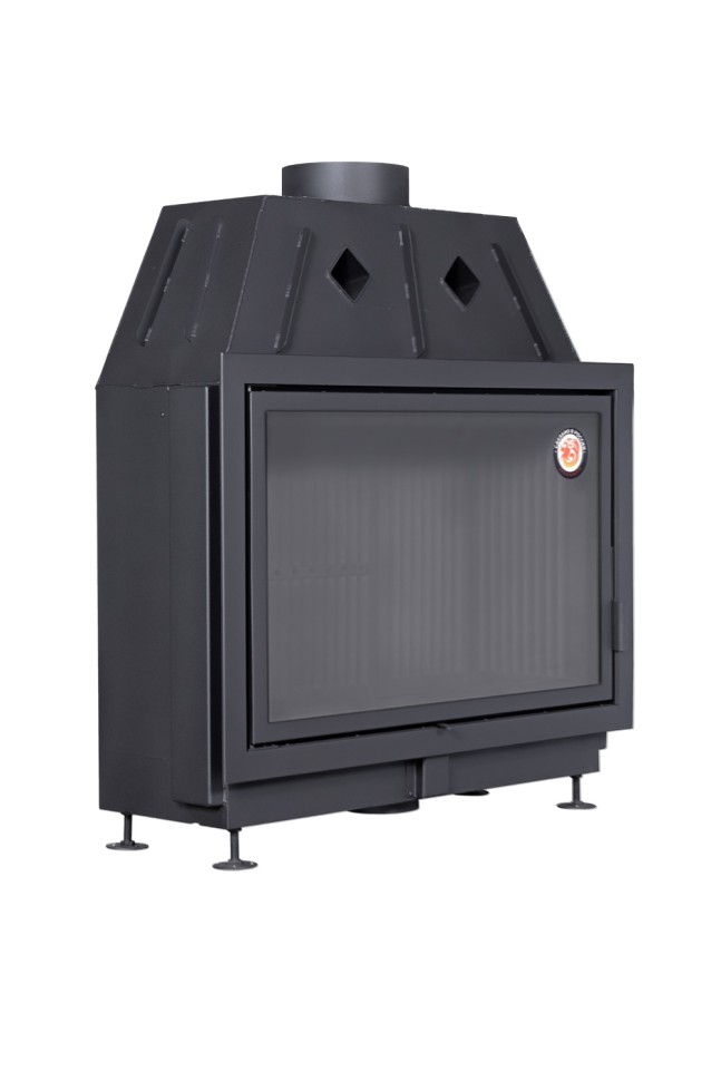 Каминная топка подовая черный шамот EcoKamin Альфа 1000B