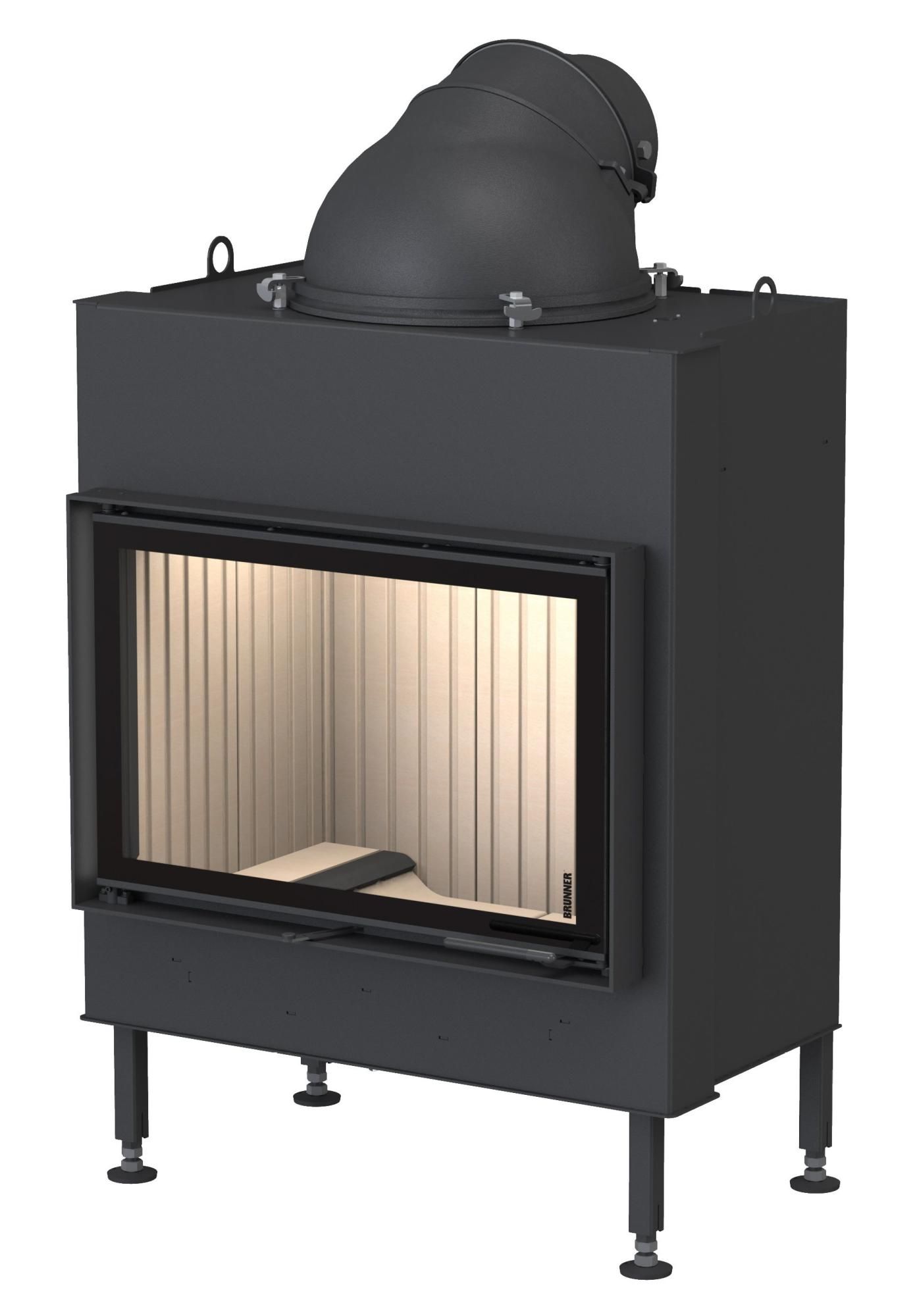 Каминная топка закрытая с прямым стеклом и боковым открыванием двери Brunner BKH Flat 42-66 DT
