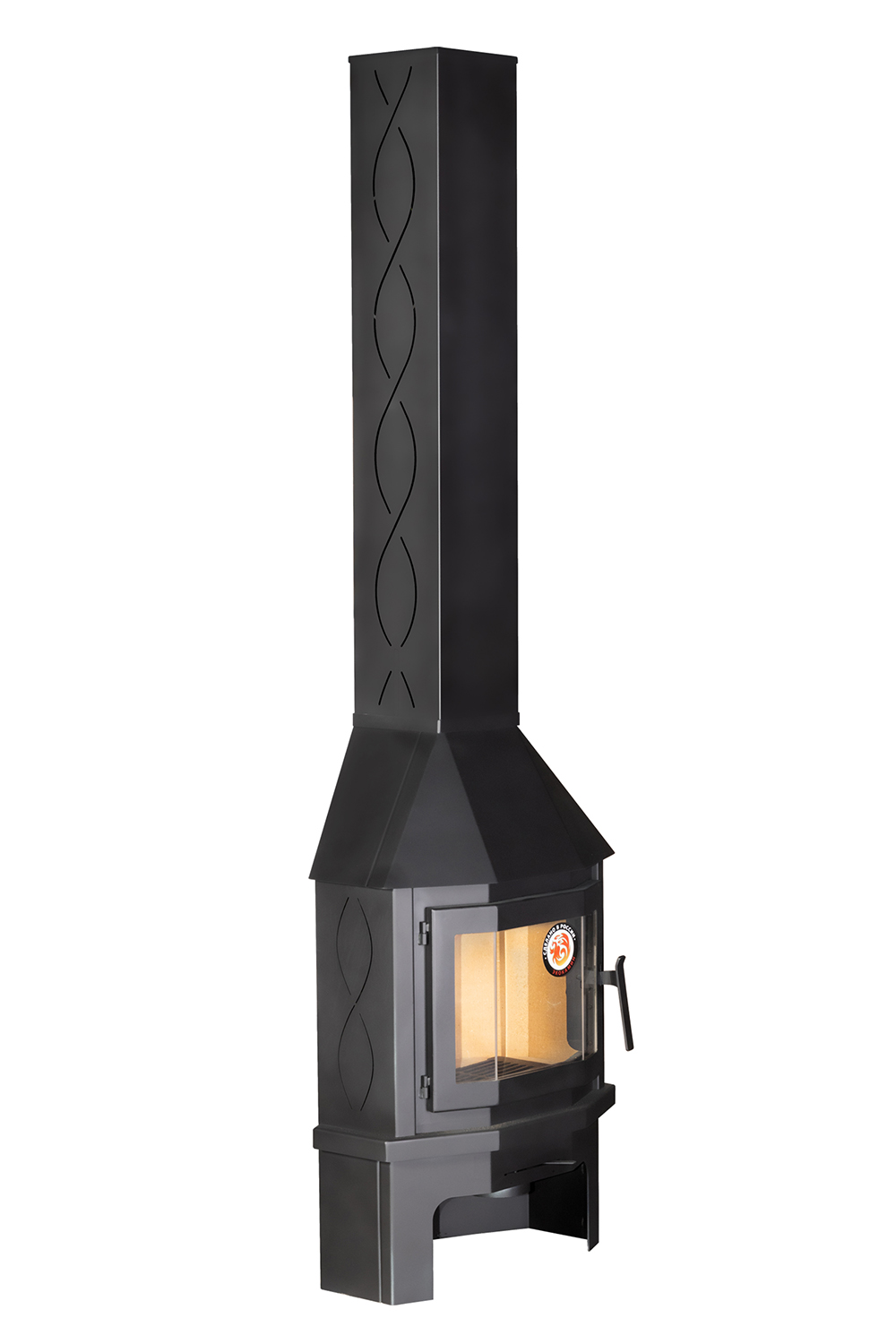 Камин пристенно-угловой компакт черный EcoKamin Мюнхен PKN174К