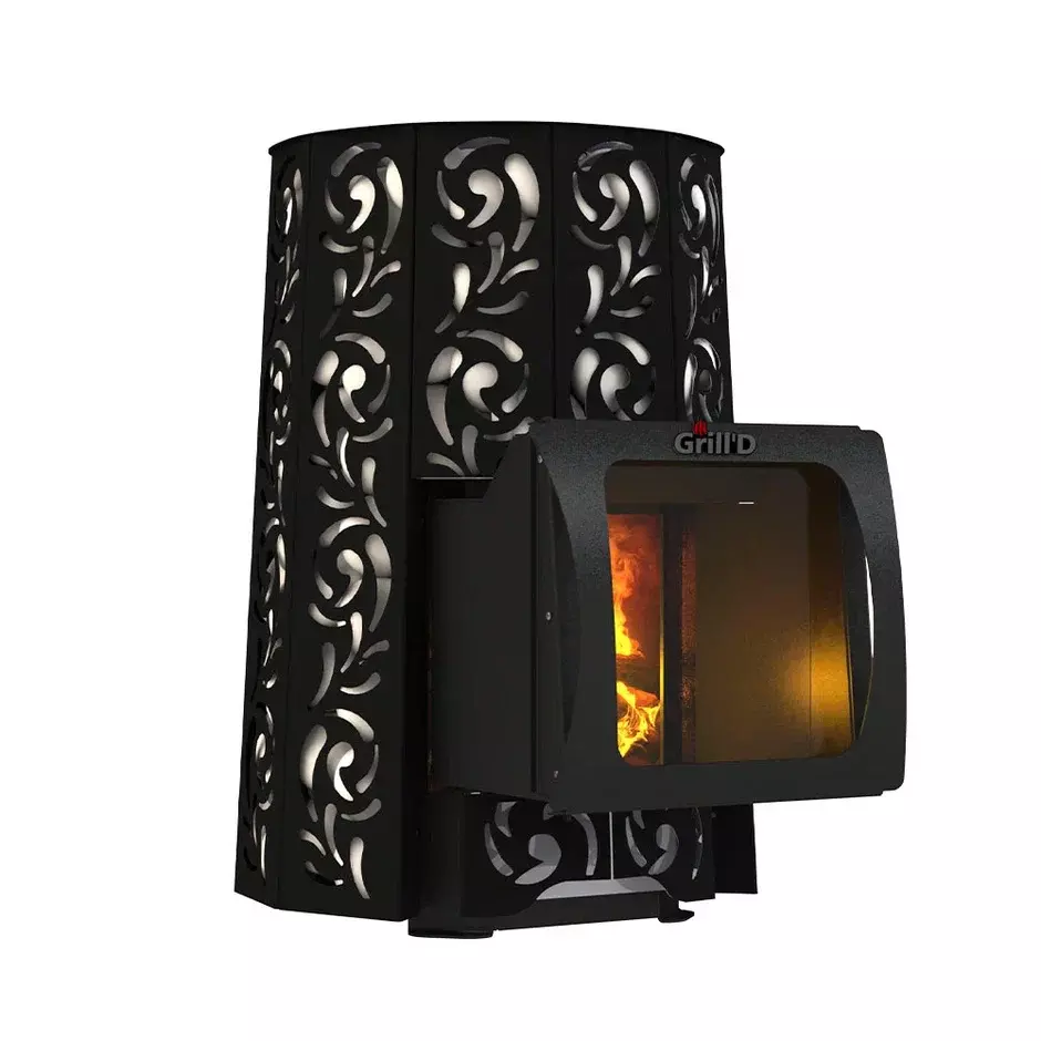 Дровяная банная печь Grill'D Violet Short Window Max