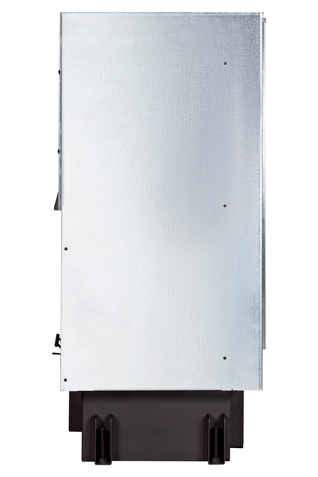 Каминная топка с угловым стеклом и черным шамотом EcoKamin Дельта 800LB