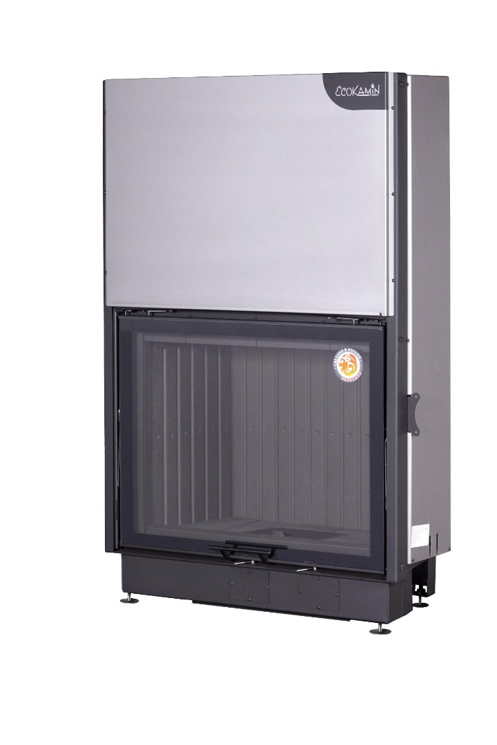 Каминная топка с черным шамотом и принтингом EcoKamin Вега 1000MB купить в Санкт-Петербурге