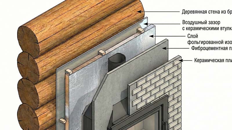 вентилируемый зазор за экраном схема слоев защиты стены