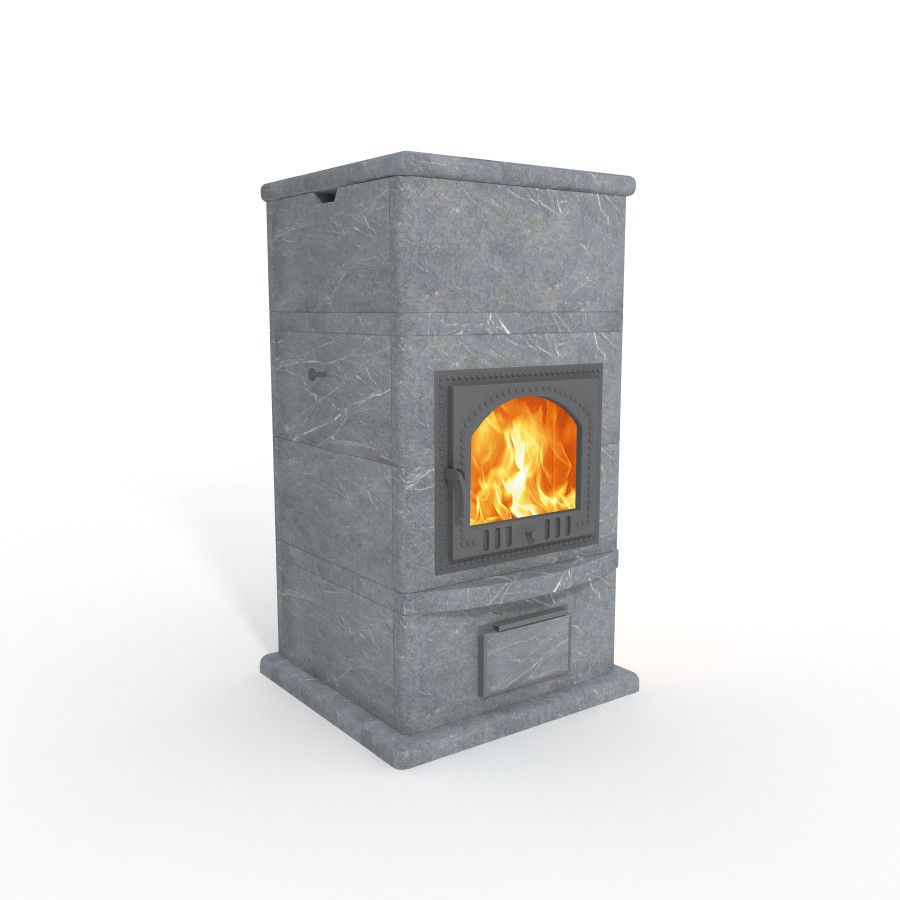 Печь-камин теплонакопительная пристенный с облицовкой талькомагнезит Talkorus Vuori 20/1360