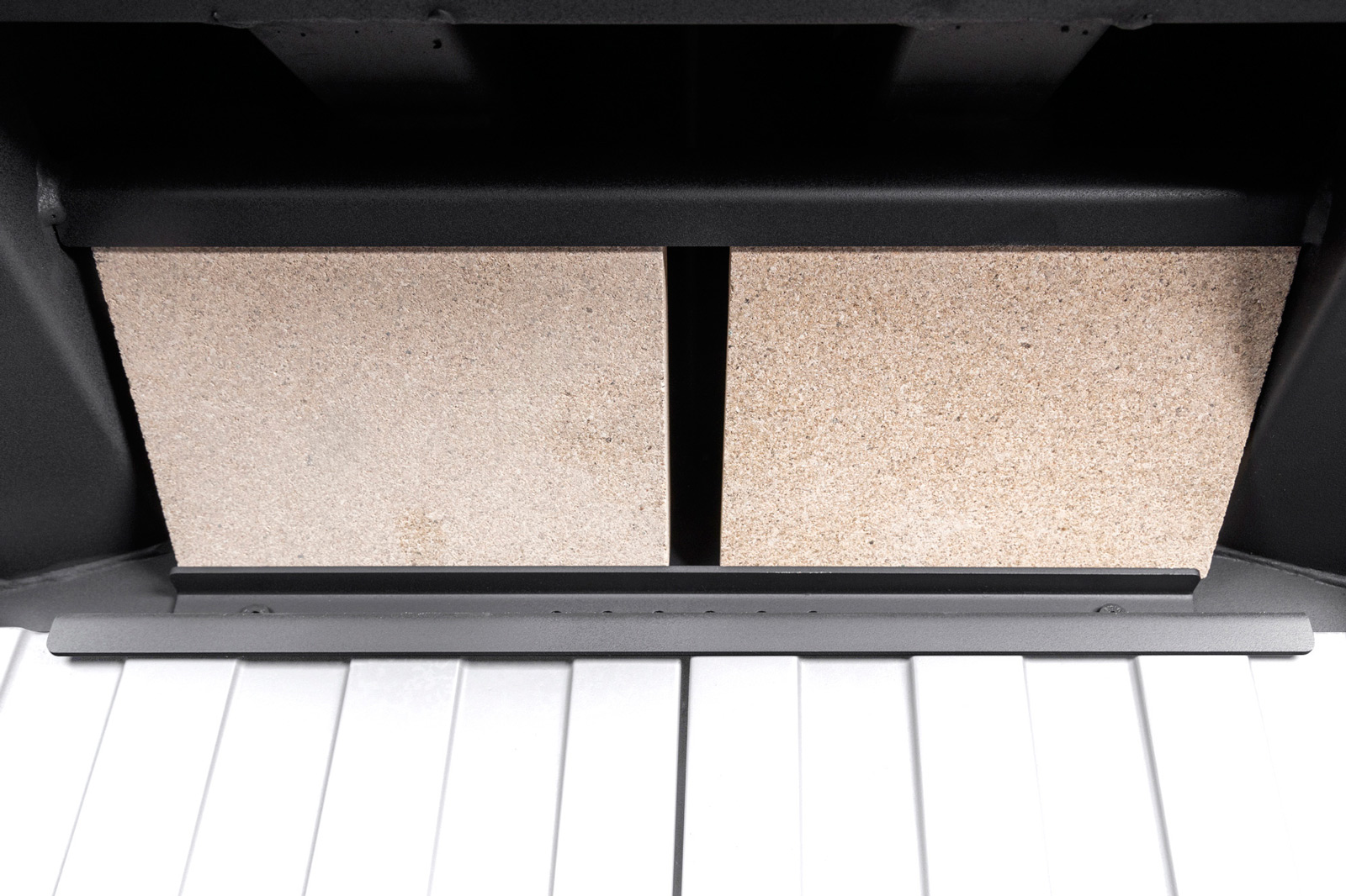 Каминная топка трехсторонняя черный шамот Экокамин Альфа 700 три стекла ТА700-3G