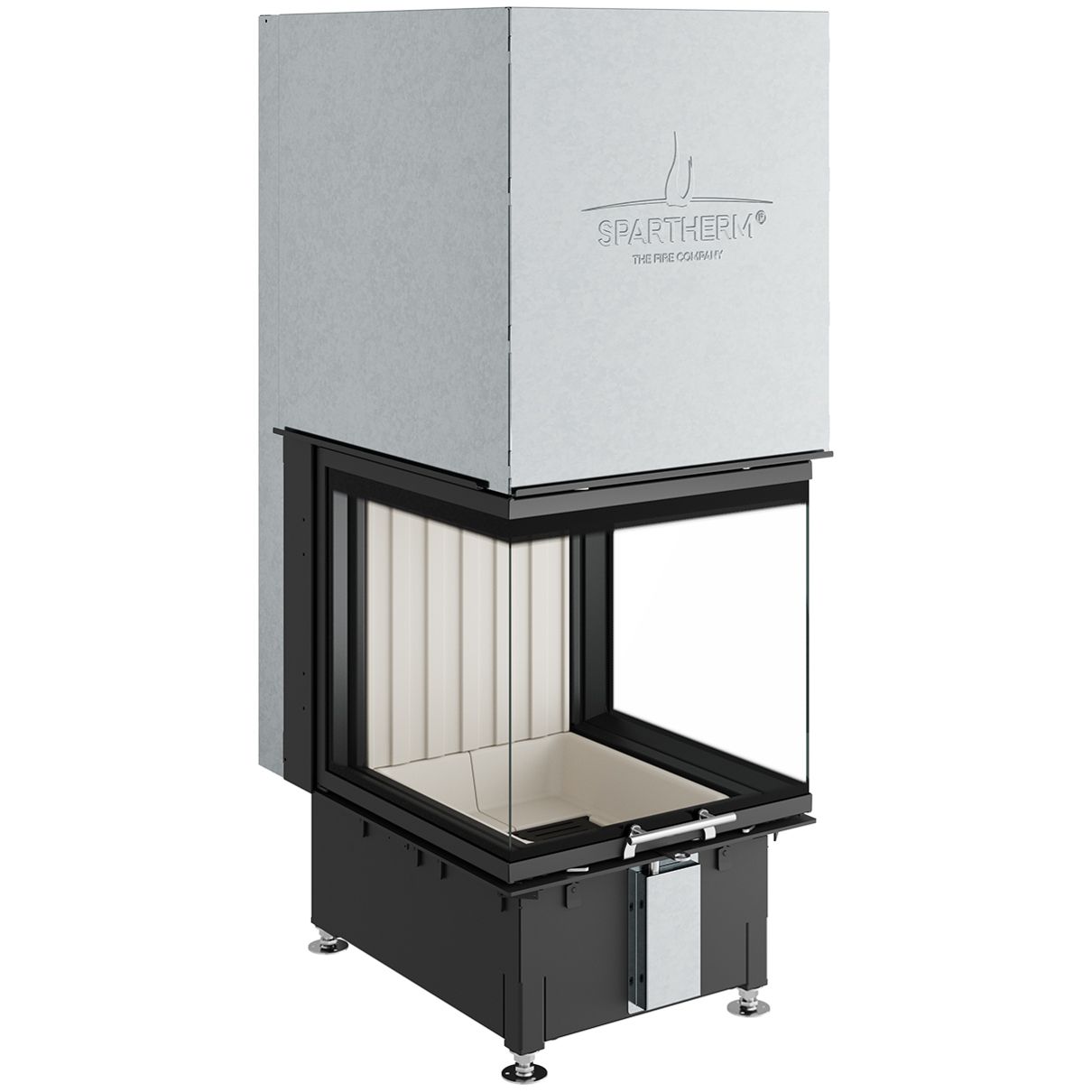 Каминная топка с трехсторонним стеклом и подъемной дверцей Spartherm Linear 4S Arte U50H