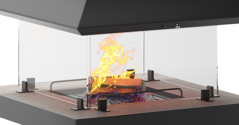 Камин подвесной современный OpenFire TOWER