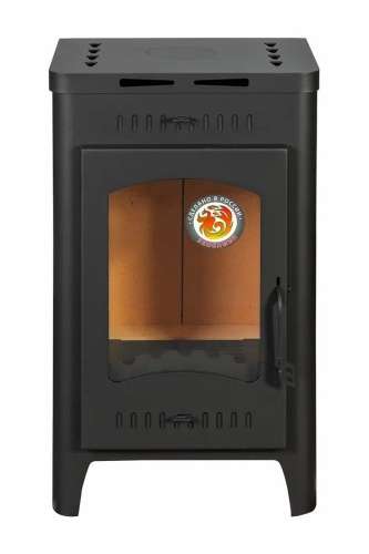 Печь-камин пристенный с плитой EcoKamin Бавария Оптима