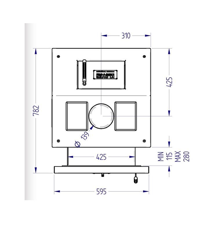 Печь для бани дровяная с облицовкой из талькомагнезита Klover RT-35-P KLV RT 35-P