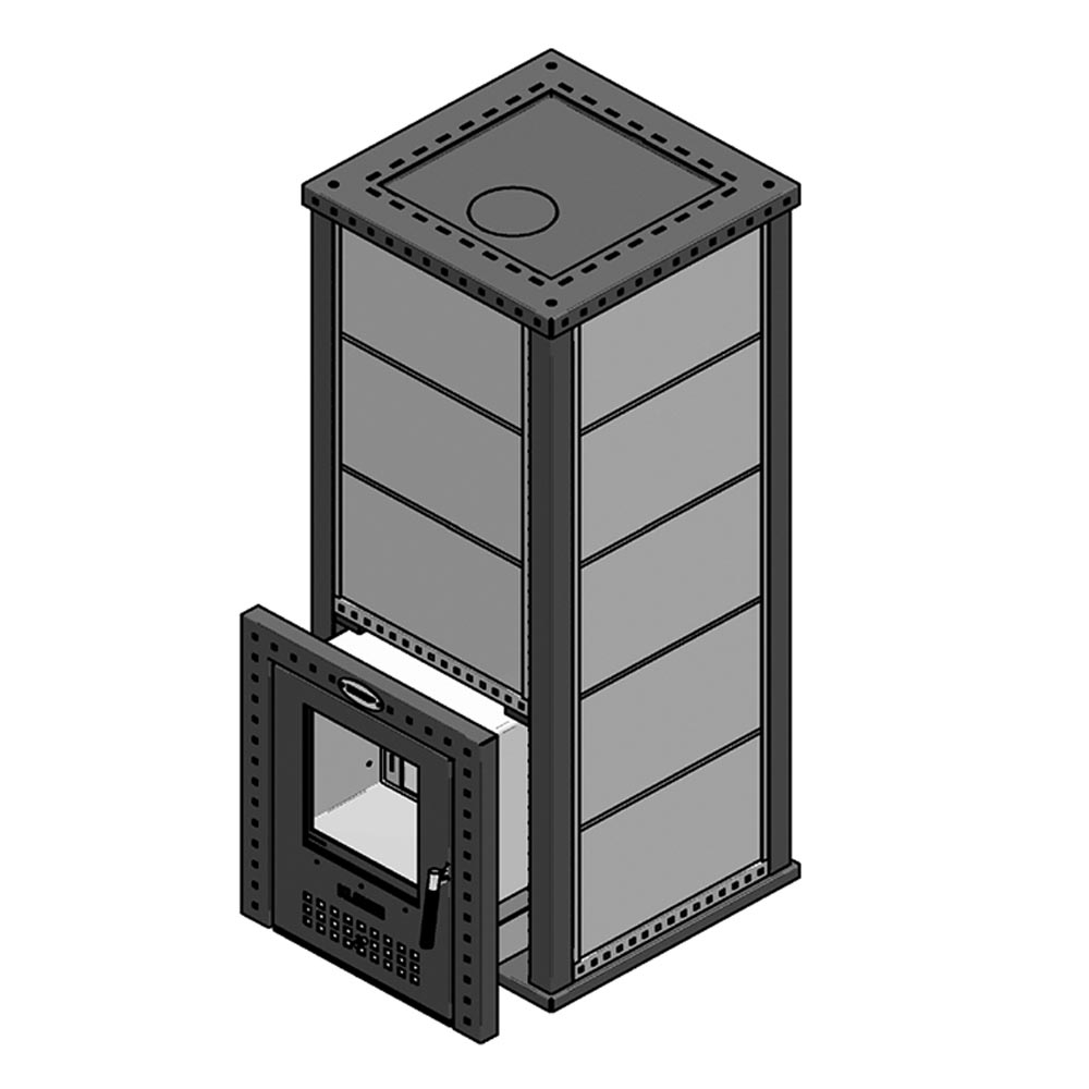 Печь банная дровяная с облицовкой из талькомагнезита Klover RT 20-RV Истеблишмент 310S