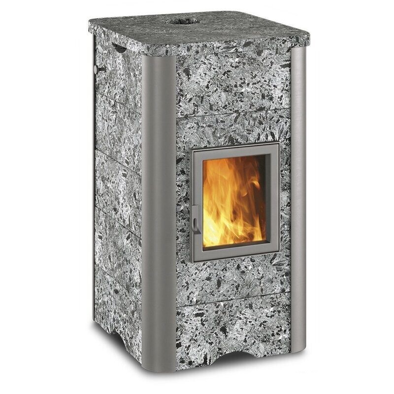 Печь-камин теплонакопительная с облицовкой серпентинит Talkorus Карелочка Антик Бархат 46216