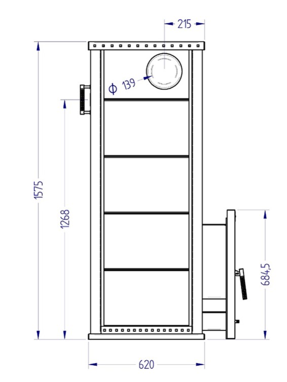 Печь для бани дровяная с облицовкой серпентинит Klover RT 35-RVs 310S