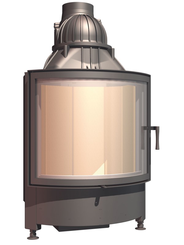 Каминная топка со сферическим стеклом и боковым открыванием Schmid Ronda 6757