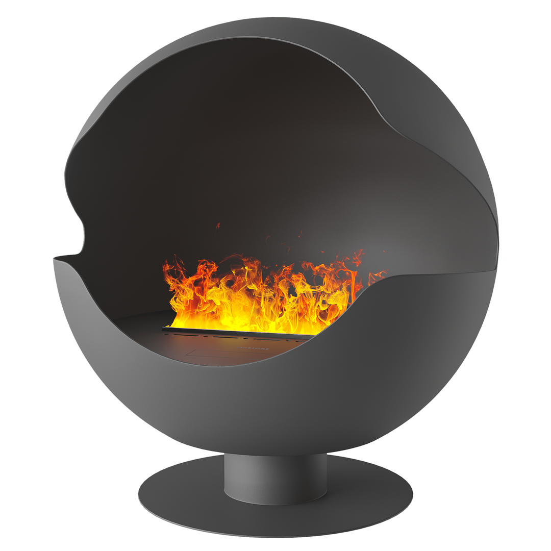 Электрокамин паровой с эффектом потрескивания дров и увлажнением воздуха Airtone ORB VEPO