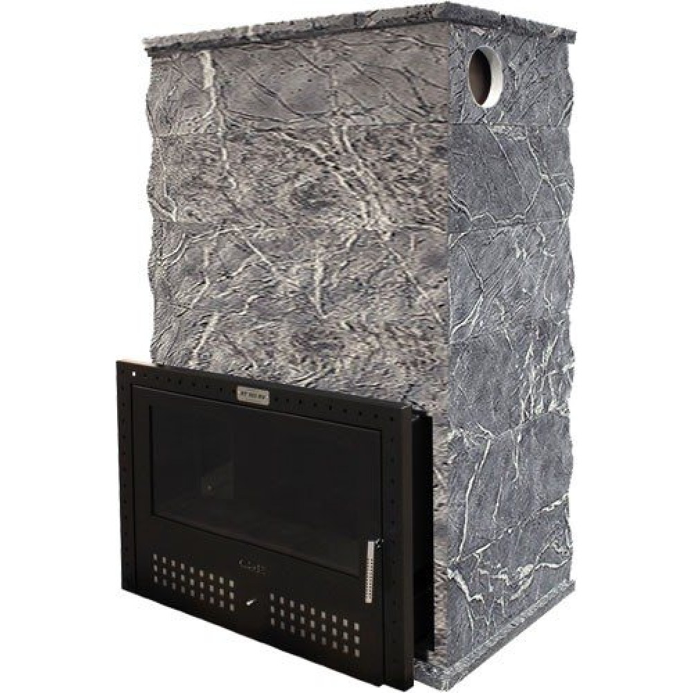 Печь для бани дровяная с облицовкой талькомагнезит Скала Klover RT 100-RV