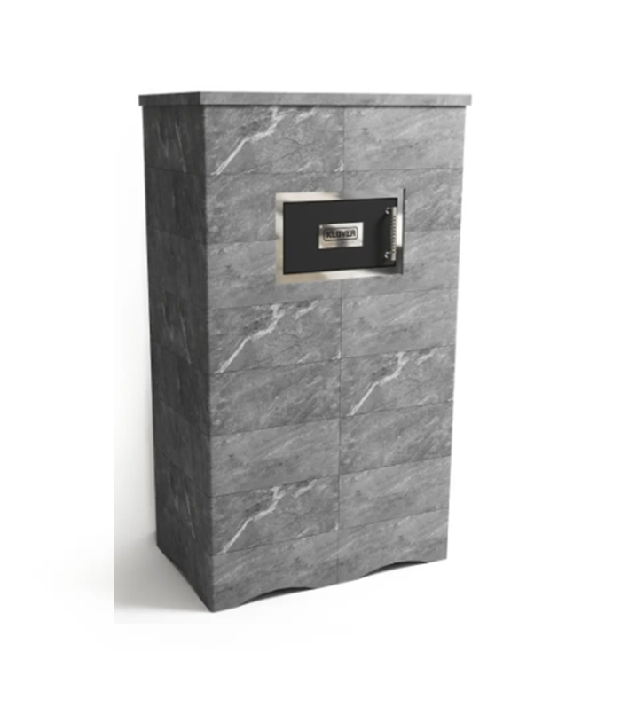 Печь банная газовая дровяная с облицовкой талькомагнезит Klover RT 100-RV 310S купить в Санкт-Петербурге