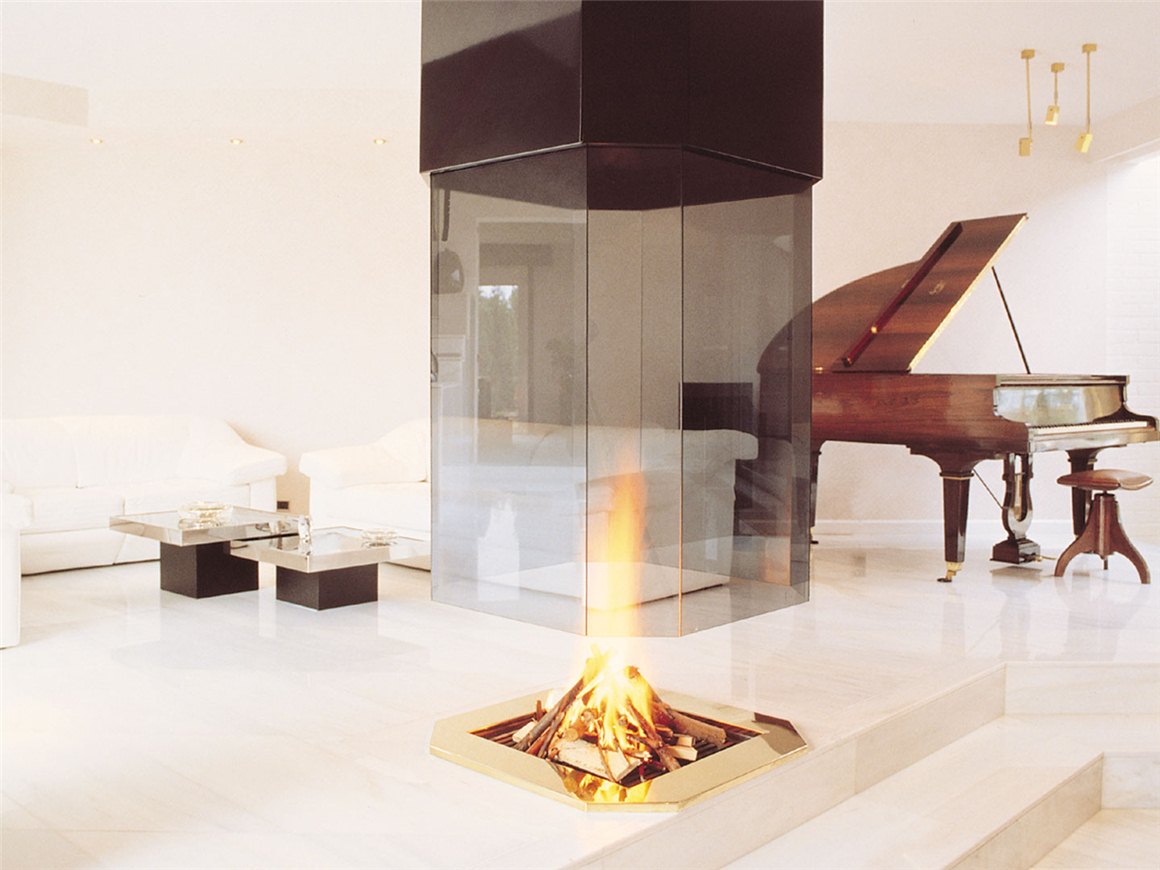 Островной газовый камин Boley 85