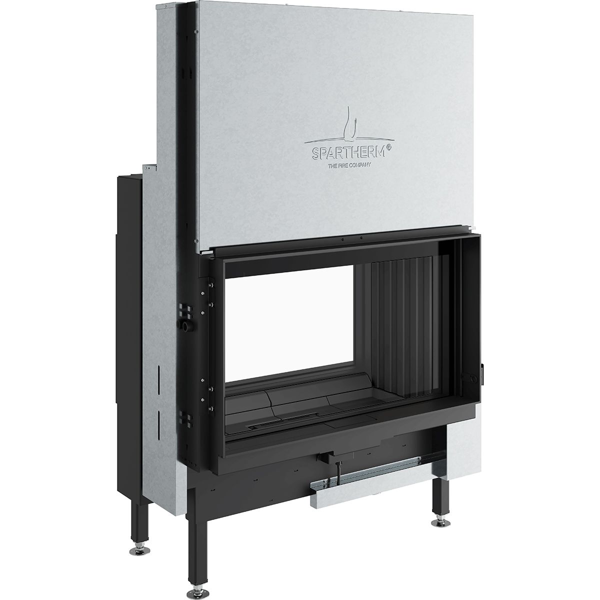 Каминная топка с двусторонним стеклом и вертикальным открыванием Spartherm Premium V-FD-87h