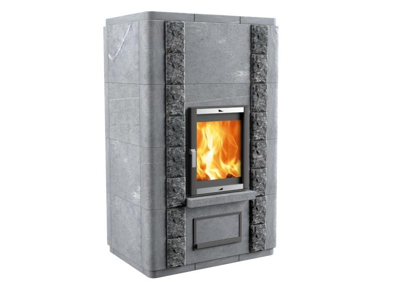 Печь-камин теплонакопительная с облицовкой талькомагнезит Talkorus Nasto-15/1240 R-50