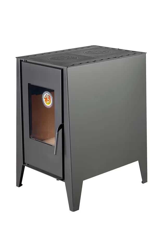 Печь-камин пристенная с варочной плитой ЭкоКамин Деревенька 25636