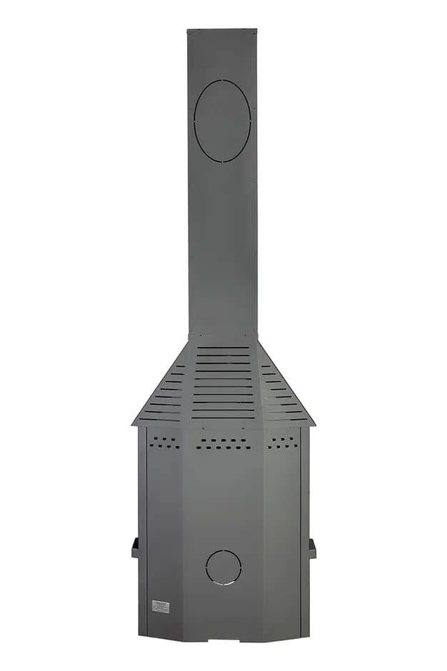 Камин пристенно-угловой графит Экокамин Мюнхен PKN176M