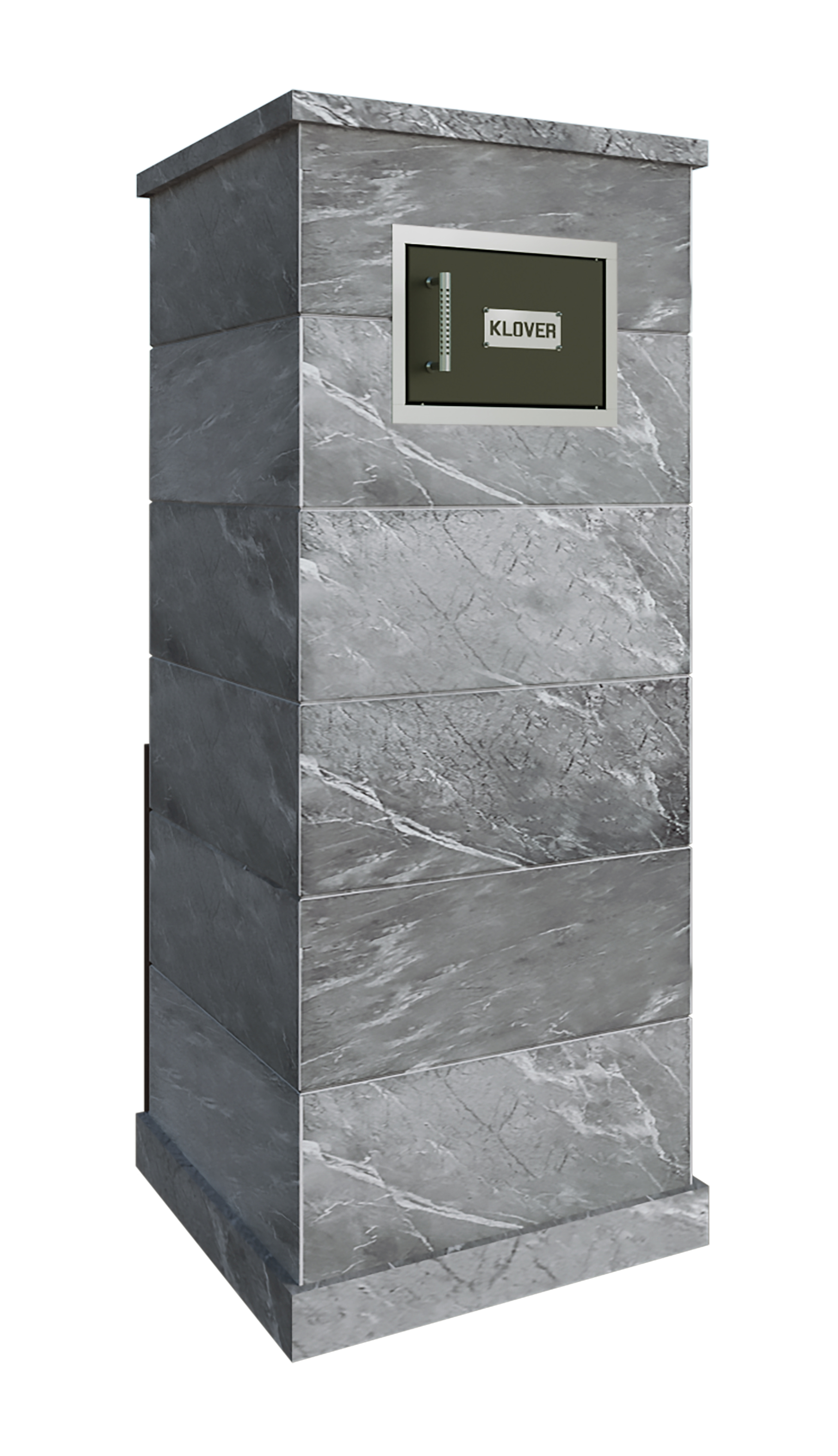 Печь для бани дровяная в облицовке талькомагнезит с прямыми углами Klover RT 50-RV 310S купить в Санкт-Петербурге