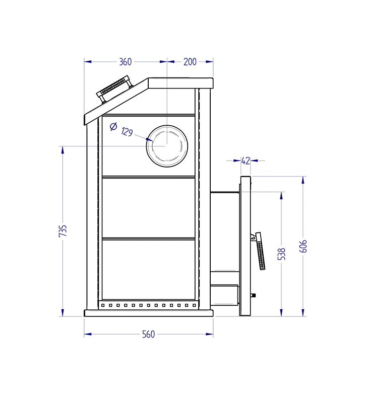 Печь для бани дровяная с облицовкой талькомагнезит Klover RT 20-P