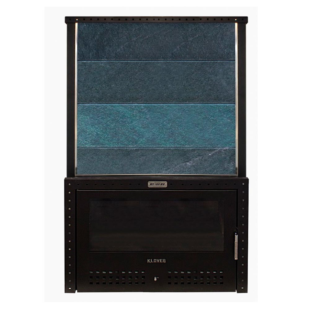 Печь для бани дровяная с облицовкой серпентинит Klover KLV RT 100-RVs