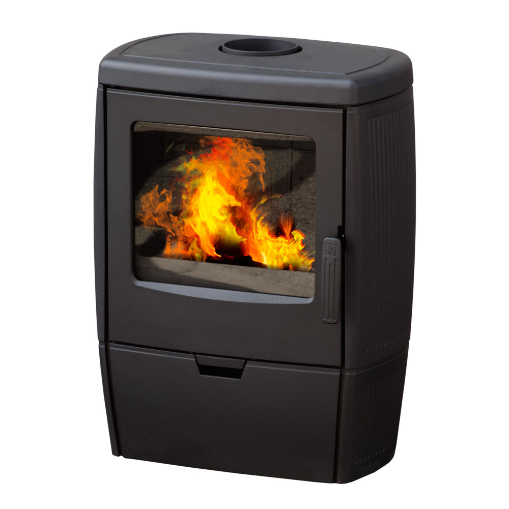 Печь отопительная эмалированная черная Plamen Alberto 035067