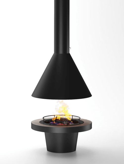 Островной камин OpenFire SEUS с конической тумбой